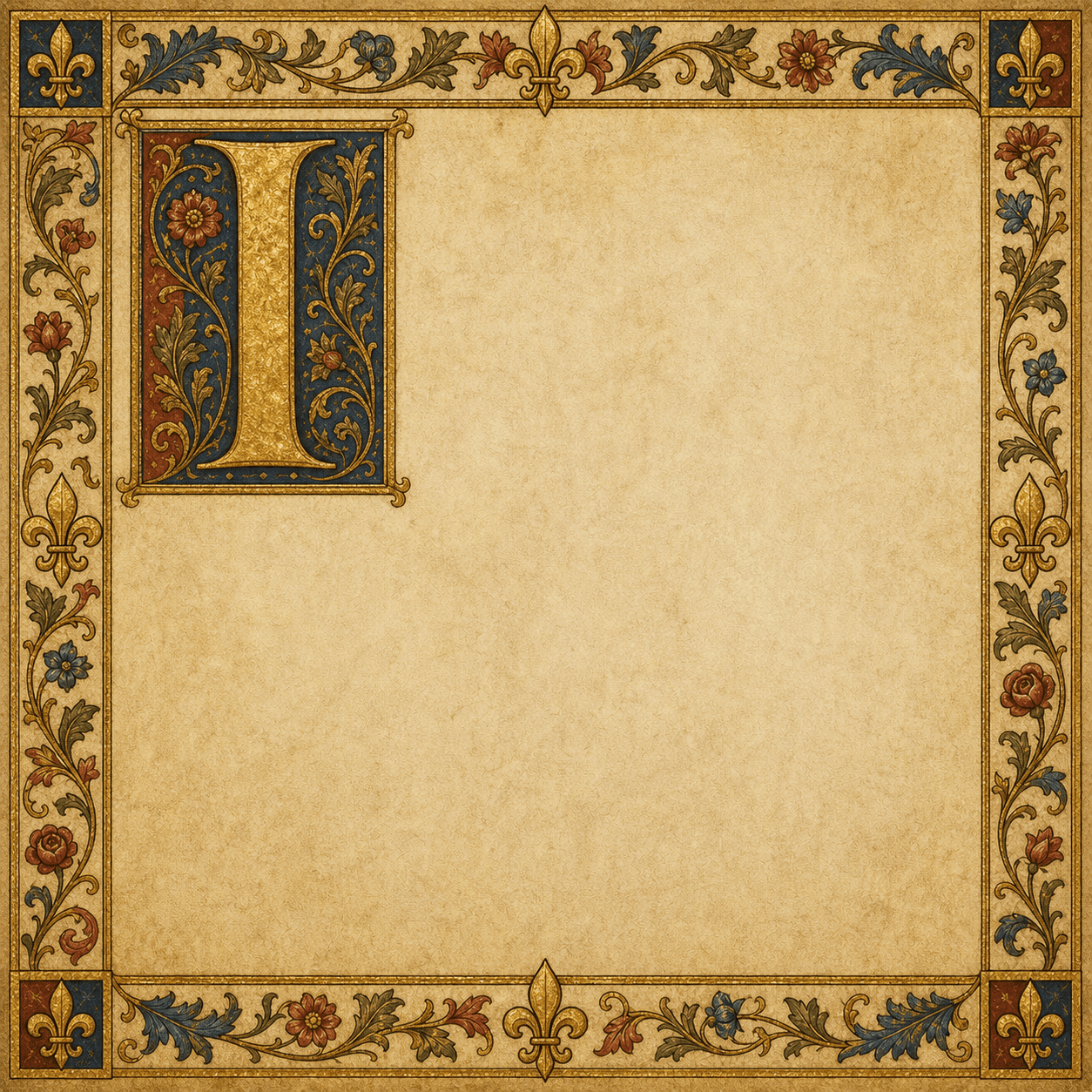 An illuminated parchment panel for Joan of Arc's answer about being in God's grace.