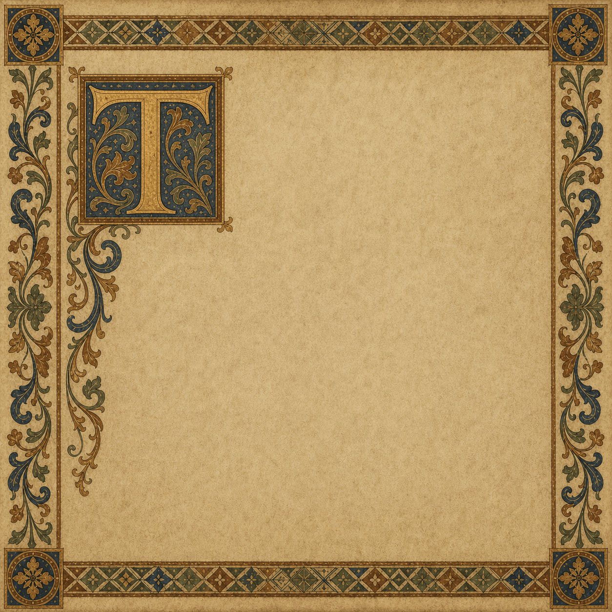An illuminated parchment panel for Peter's confession at Caesarea Philippi.