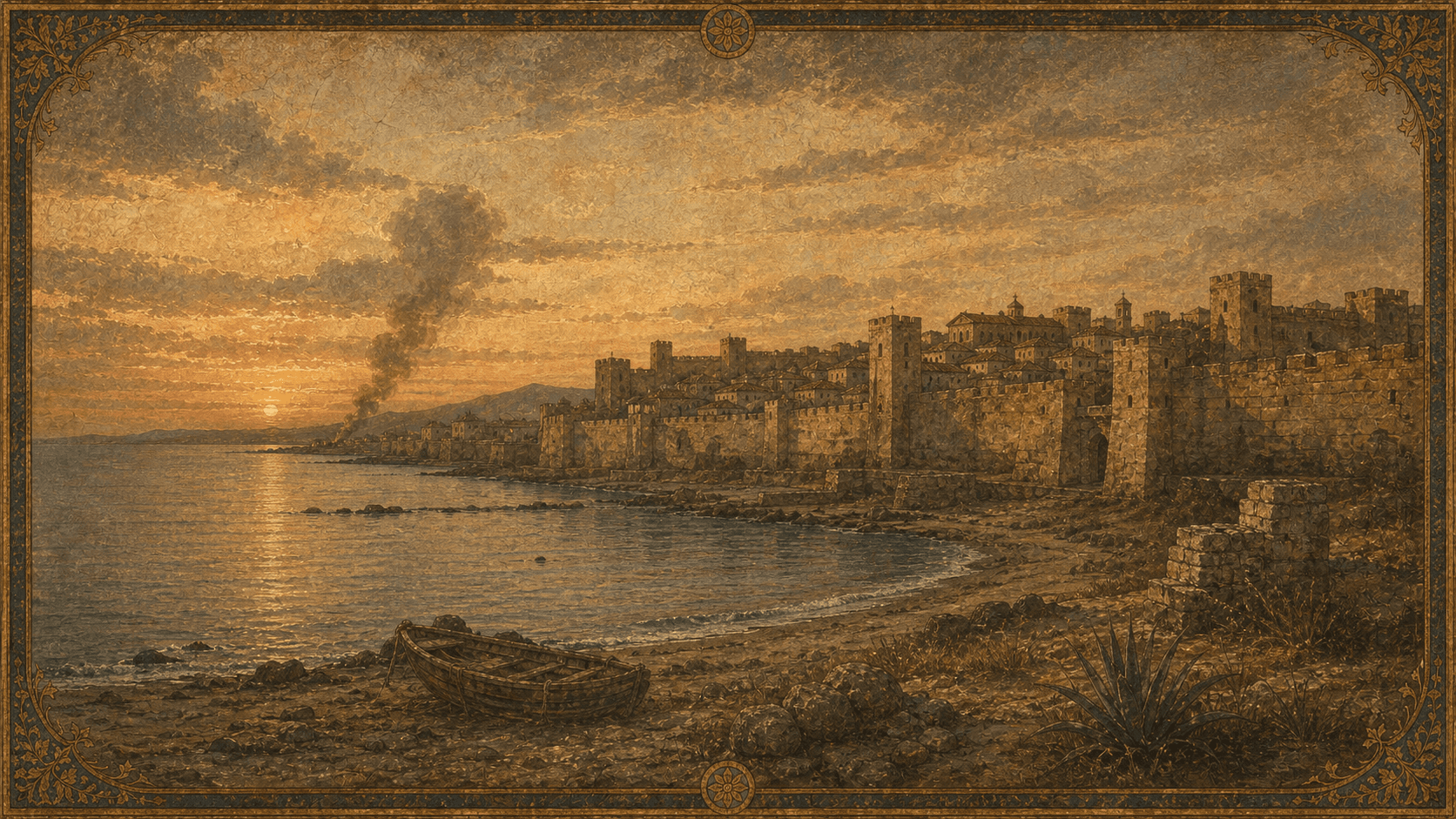 The coast near Hippo Regius during the Vandal siege of 430, in the final summer of Augustine's life.