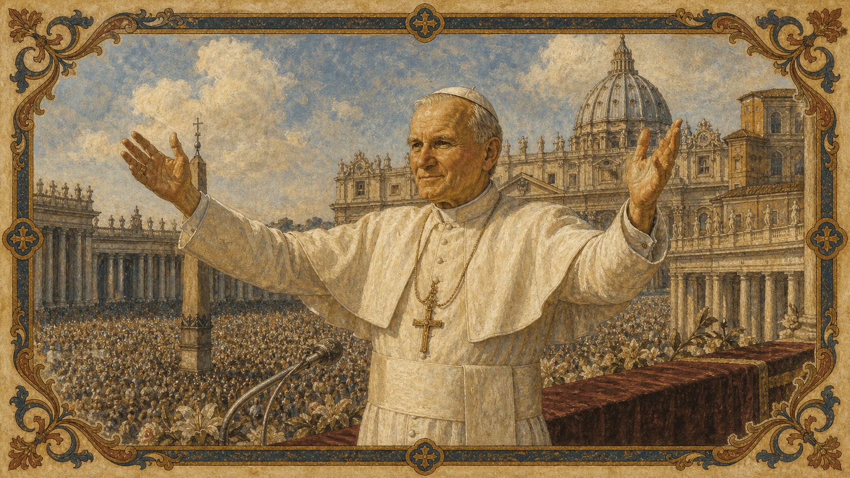 St. John Paul II preaching at the inauguration of his pontificate in 1978.