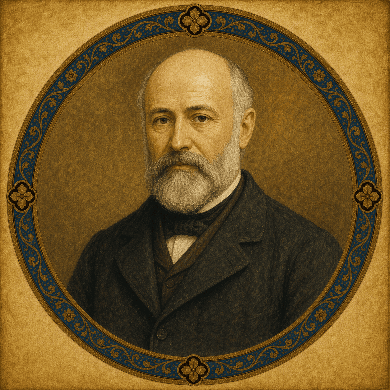 Portrait medallion of St. Louis Martin, father of St. Thérèse.